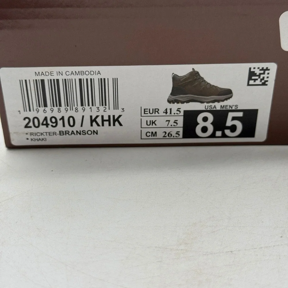Skechers Rickter-Branson Shoes Mens Size 8.5 Khaki Brown Hiking 204910/KHK